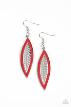 Load image into Gallery viewer, Earrings Leather Lagoon - Red E036