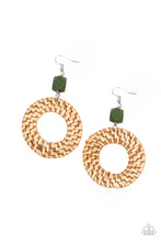 Load image into Gallery viewer, Earrings Wildly Wicker - Green