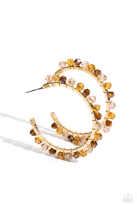 Earrings Halo Hustle - Brown Gold E431