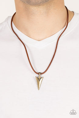 URBAN haraohs Arrow - Brass NECKLACES UR56