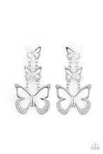 Load image into Gallery viewer, Earrings Flamboyant Flutter - White BUTTERFLY E294