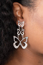 Load image into Gallery viewer, Earrings Flamboyant Flutter - White BUTTERFLY E294