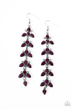 Load image into Gallery viewer, Earrings Fanciful Foliage - Purple E2261