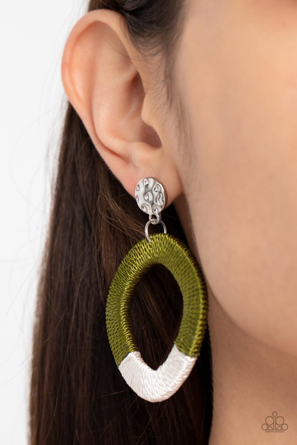 Earrings Thats a WRAPAROUND - Green E458