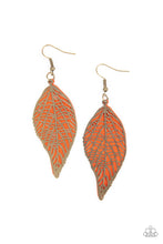 Load image into Gallery viewer, Earrings Leafy Luxury - Orange E2392