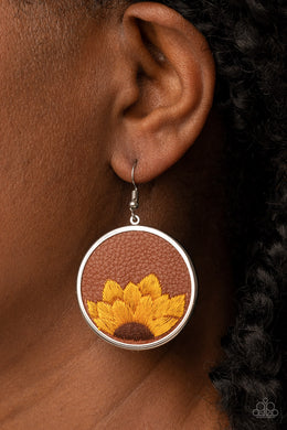 Earrings Sun-Kissed Sunflowers - Brown E2255