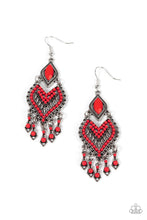 Load image into Gallery viewer, Earrings Dearly Debonair - Red E2397