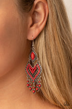 Load image into Gallery viewer, Earrings Dearly Debonair - Red E2397