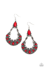 Load image into Gallery viewer, Earrings Fluent in Florals - Red E2420