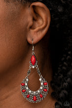 Load image into Gallery viewer, Earrings Fluent in Florals - Red E2420
