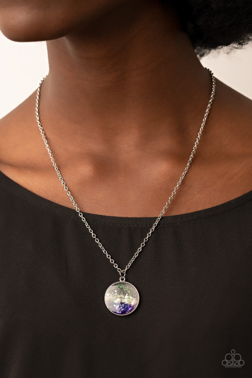 Necklace Completely Crushed - Purple N2090