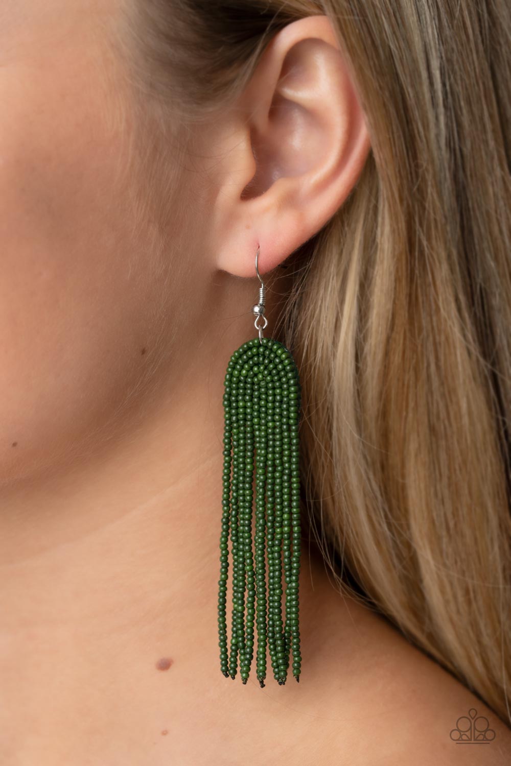 Earrings Right as RAINBOW - Green E368