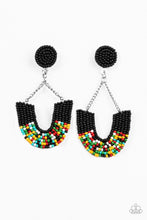 Load image into Gallery viewer, Earrings Make it RAINBOW - Black E2444