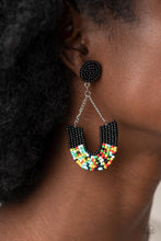 Load image into Gallery viewer, Earrings Make it RAINBOW - Black E2444