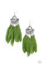Load image into Gallery viewer, Earrings Plume Paradise - Green E468