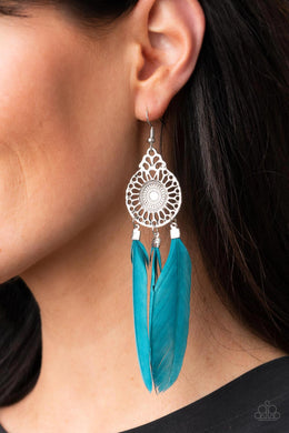 Earrings Pretty in PLUMES - Blue E2474