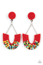 Load image into Gallery viewer, Earrings Make it RAINBOW - Red E2444