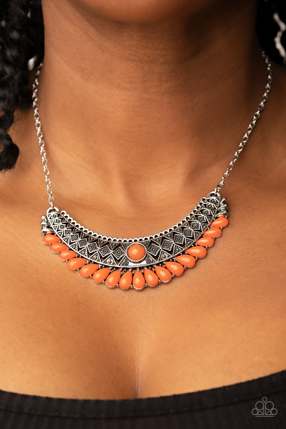 Necklaces Abundantly Aztec - Orange