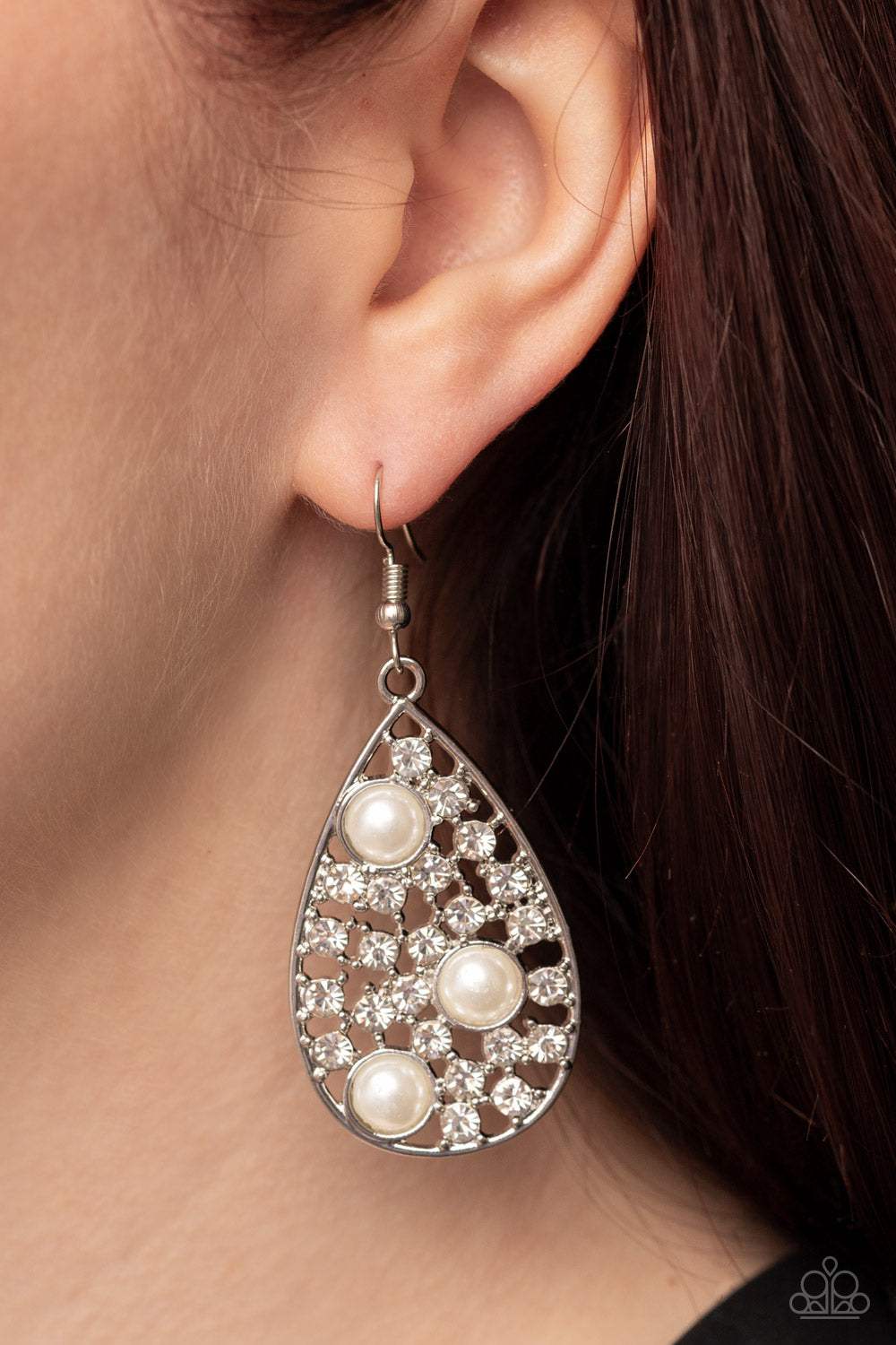 Earrings Bauble Burst - White E525