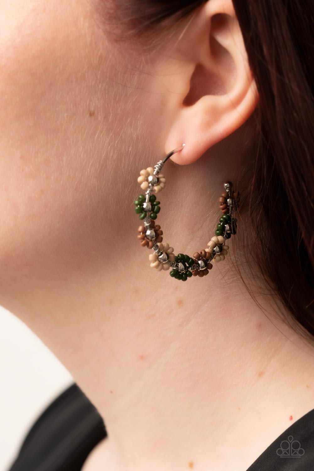 Earrings Growth Spurt - Green E369
