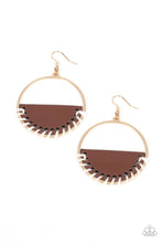 Load image into Gallery viewer, Earrings Lavishly Laid Back - Brown E2381