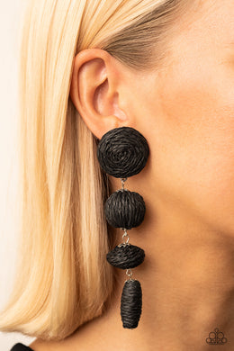 Earrings Twine Tango - Black E362