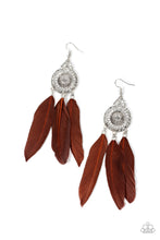 Load image into Gallery viewer, Earrings Pretty in PLUMES - Brown E515