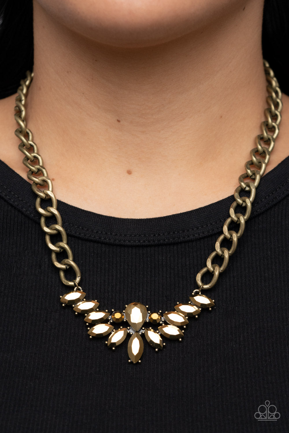 Necklaces Come at Me - Brass N2101
