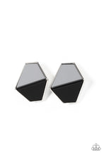 Load image into Gallery viewer, Earrings Generically Geometric - Black POST E108