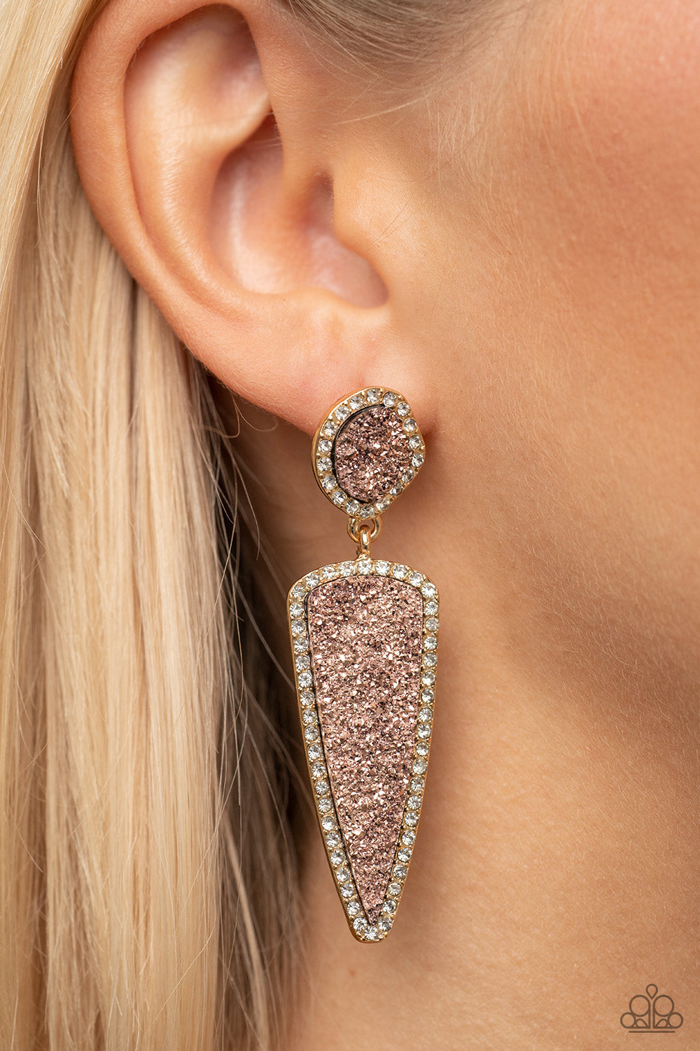 Earrings Druzy Desire - Gold E429