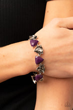 Load image into Gallery viewer, Bracelets Pumped up Prisms - Purple B2144