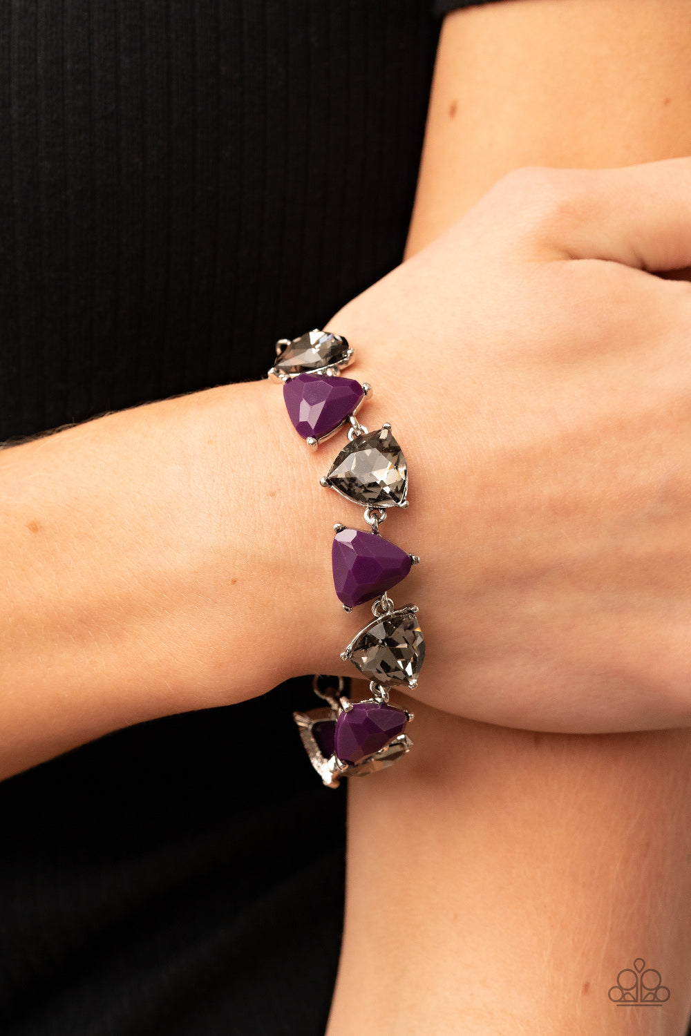 Bracelets Pumped up Prisms - Purple B2144