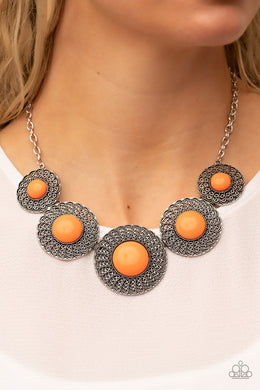 Necklace Detail Orientated - Orange N309