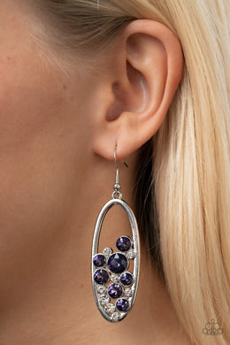 Earrings Prismatic Poker Face - Purple E2287