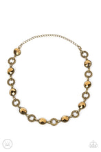 Load image into Gallery viewer, Necklaces Rhinestone Rollout - Brass N386