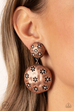 Earrings Industrial Fairytale - Copper Clip Ons D1