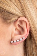 Load image into Gallery viewer, Earrings Drop-Top Attitude - White E522 Earcrawlers
