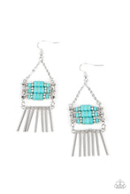 Load image into Gallery viewer, Earrings Tribal Tapestry - Blue E202