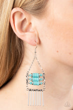 Load image into Gallery viewer, Earrings Tribal Tapestry - Blue E202