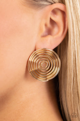 Earrings COIL Over - Gold E421
