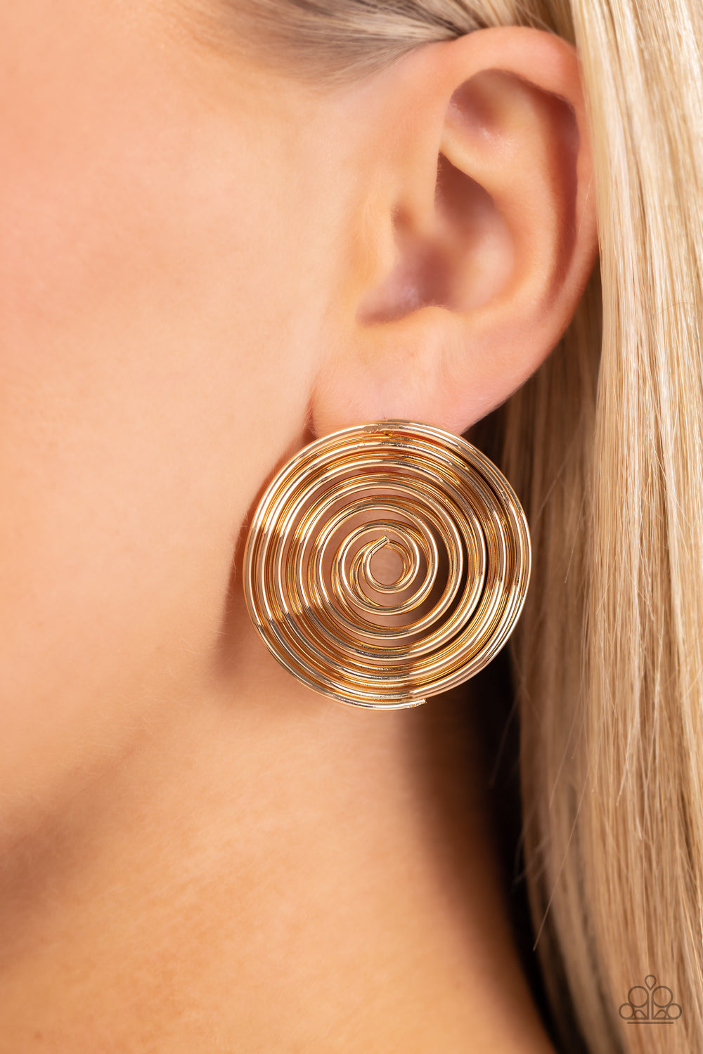 Earrings COIL Over - Gold E421
