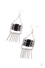 Load image into Gallery viewer, Earrings Tribal Tapestry - Black E327