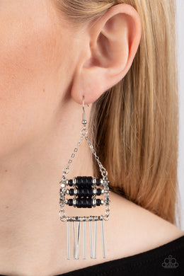 Earrings Tribal Tapestry - Black E327