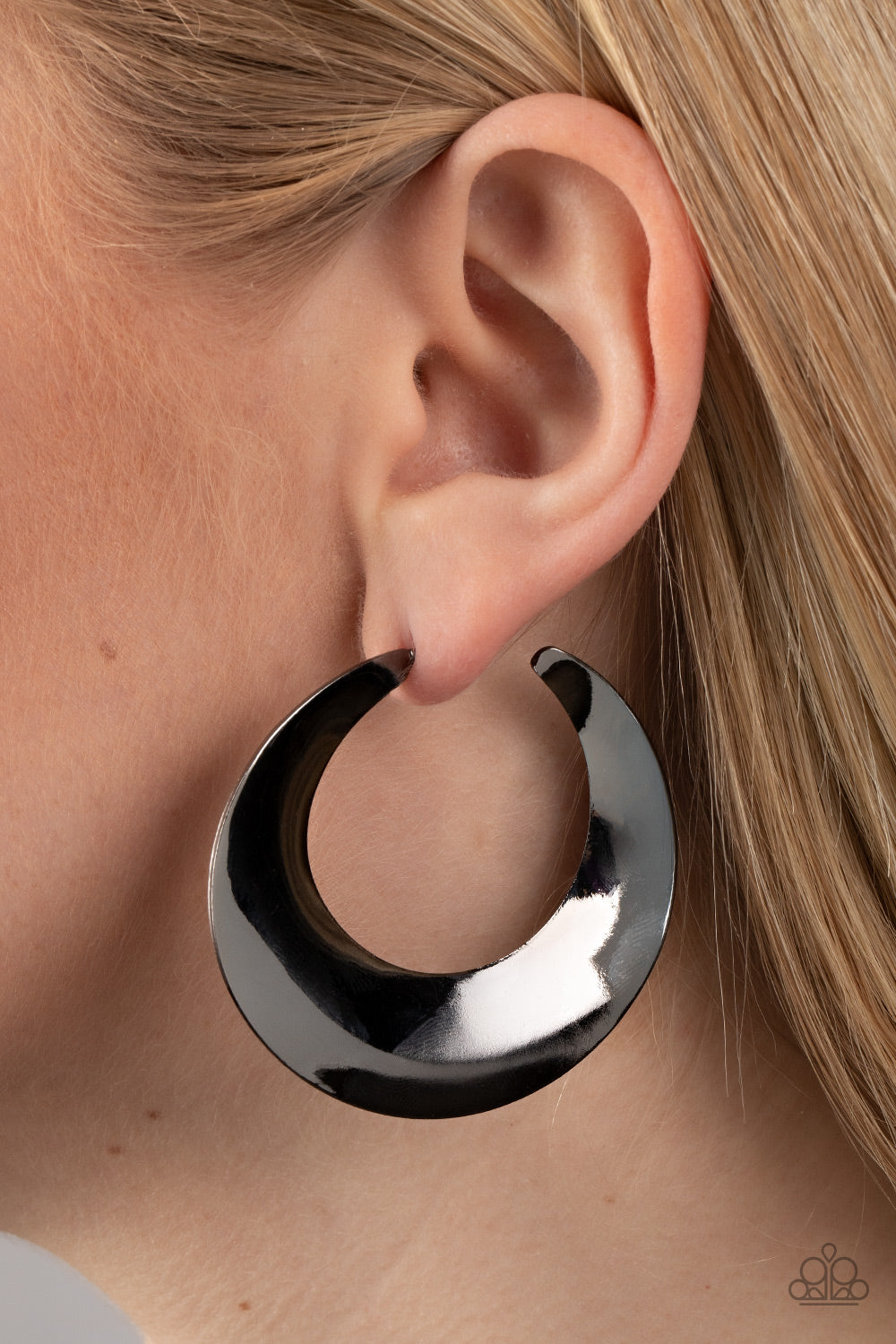 Earrings Power Curves - Black E274