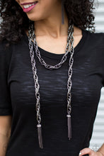 Load image into Gallery viewer, Necklace SCARFed for Attention - Gunmetal Blockbuster