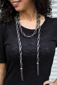 Necklace SCARFed for Attention - Gunmetal Blockbuster