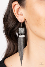Load image into Gallery viewer, Earrings Dramatically Deco - Black E364