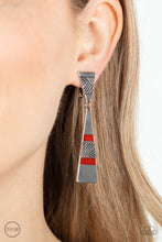 Load image into Gallery viewer, Earrings Safari Seeker - Red Clip On V3