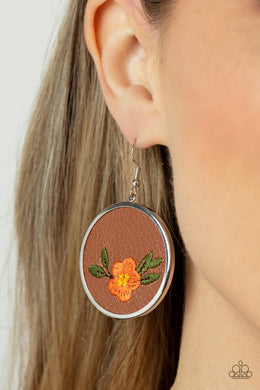 Earrings Prairie Patchwork - Orange E2472