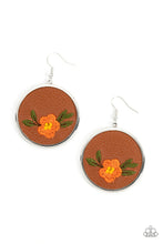 Load image into Gallery viewer, Earrings Prairie Patchwork - Orange E2472